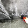 Очистка свода от вымытого из бетона кальция
